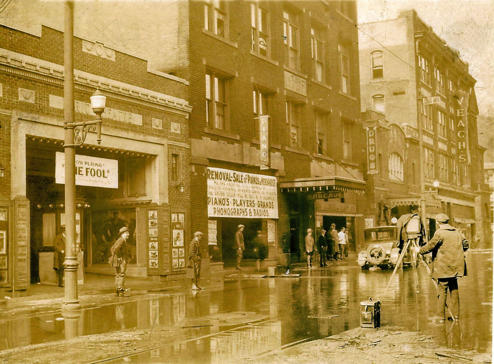 1926 theatre facade at 216 Seneca Street, Oil City, PA